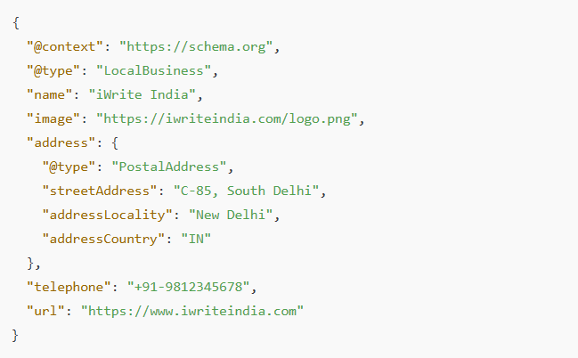 Organisation and Local Business Schema